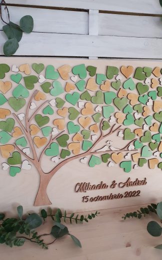 Guestbook din lemn în formă de copac – model 3