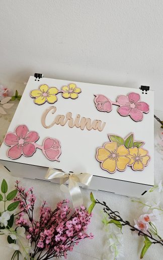 Cutie trusou – model cu flori