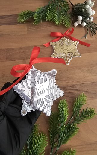 Glob personalizat fulg de nea