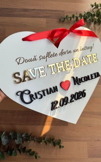 Plăcuță ”Save the Date” – model 9